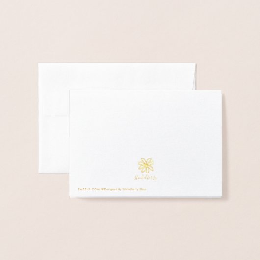 Cartes de notes pour chiens Foil Labrador - Or ou (Derrière avec enveloppe)