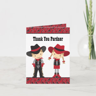 Cartes de notes pour cowboy et cowgirl