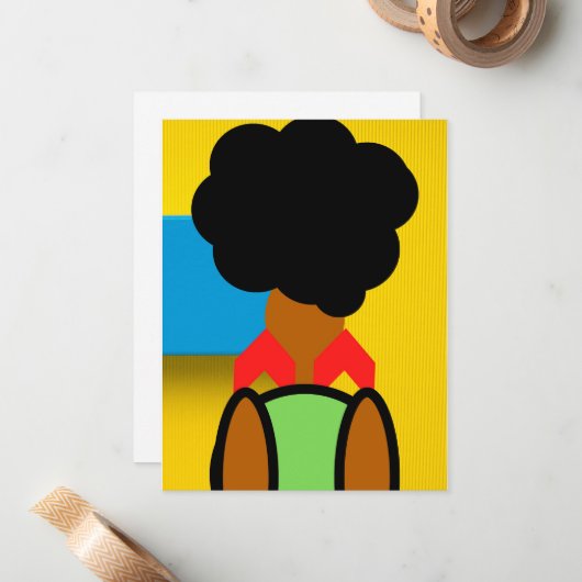 Cartes de notes pour filles noires (Devant/Arrière en situation)