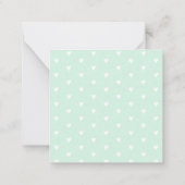 Cartes de notes pour le coeur de l'ours de menthe (Dos)