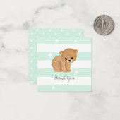 Cartes de notes pour le coeur de l'ours de menthe (Devant/Arrière en situation)