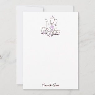 Cartes de notes pour le kit de thé