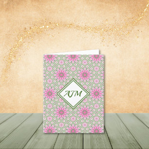 Cartes de notes pour les fleurs Abstraites roses e