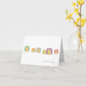 Cartes de notes pour les Inséparables de hibou (Fleur jaune)