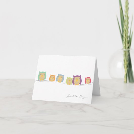 Cartes de notes pour les Inséparables de hibou (Devant)