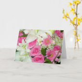 Cartes de notes pour Mariage rose et blanc (Fleur jaune)