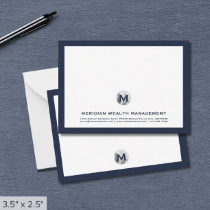 Cartes de notes pour monogrammes d'affaires de la 