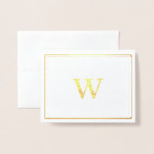 Cartes de notes pour monogrammes pour huile d'or r (Devant avec enveloppe)