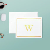 Cartes de notes pour monogrammes pour huile d'or r
