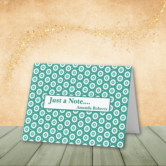 Cartes de notes pour Motif Abstrait à roues vert e