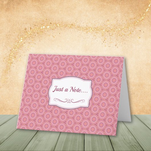 Cartes de notes pour Motif mauve et rose