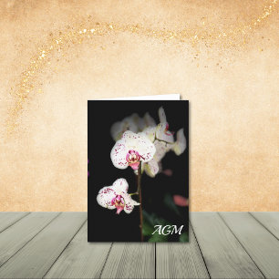 Cartes de notes pour orchidées blanches et roses
