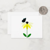 Cartes de notes pour papillon de marguerite (Devant/Arrière en situation)
