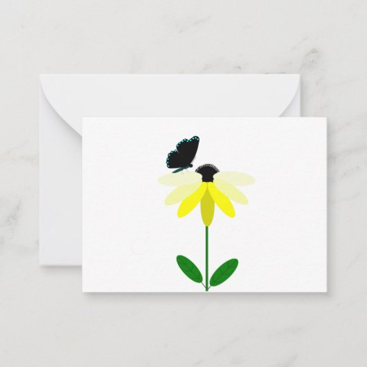 Cartes de notes pour papillon de marguerite (Devant)