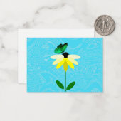 Cartes De Notes Pour Papillon Vert (Devant/Arrière en situation)