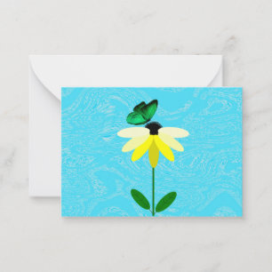 Cartes De Notes Pour Papillon Vert