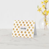 Cartes de notes pour points Polka Or (Fleur jaune)