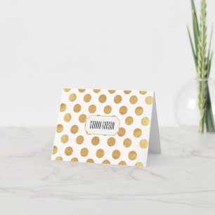 Cartes de notes pour points Polka Or