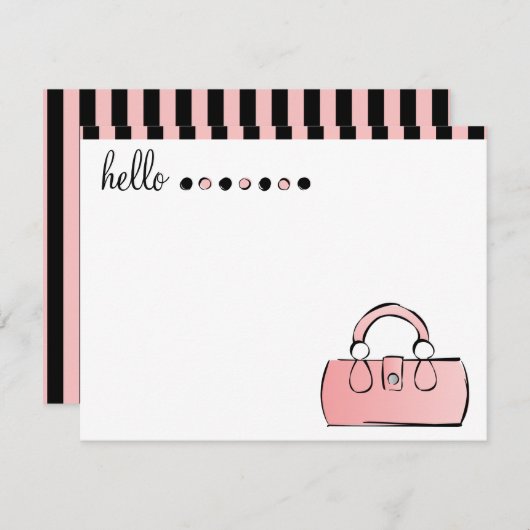 Cartes de notes pour sac à main (Devant / Derrière)