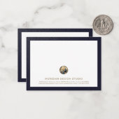 Cartes de notes professionnelles Logo personnalisé (Devant/Arrière en situation)