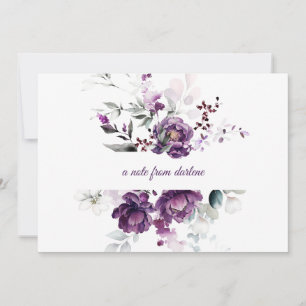 Cartes de notes Profondes Purple Peonies