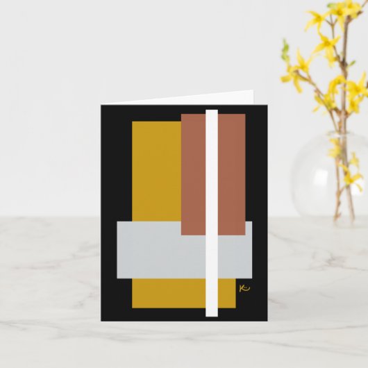 Cartes de notes Rectangles Abstraites (Fleur jaune)