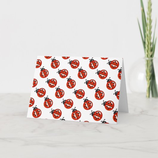 Cartes de notes Red et White Ladybug (Devant)