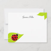 Cartes de notes Red Ladybug (Devant)