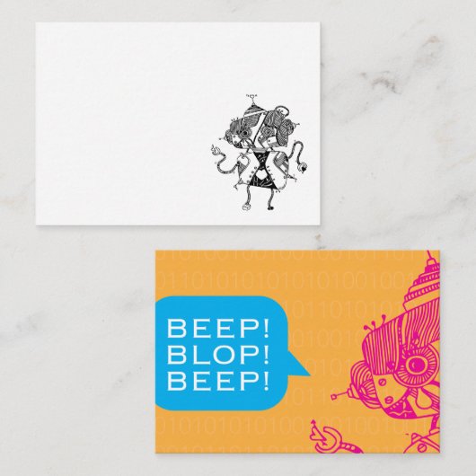 Cartes de notes robotisées (Devant / Derrière)