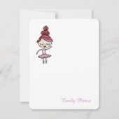 Cartes de notes rose Ballerina (Devant)