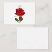 Cartes de notes Rose et Papillon (Devant / Derrière)