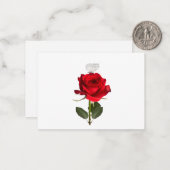 Cartes de notes Rose et Papillon (Devant/Arrière en situation)