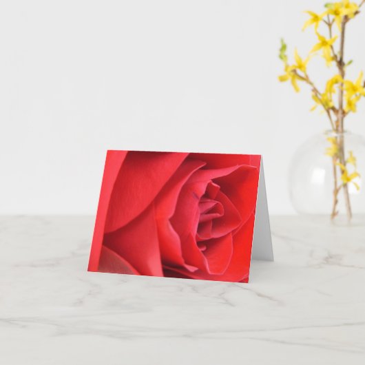 Cartes de notes rouges en blanc Rose (Fleur jaune)