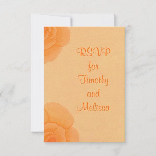 Cartes de notes RSVP, Roses orange fanés (Devant)