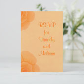 Cartes de notes RSVP, Roses orange fanés (Debout devant)