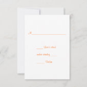 Cartes de notes RSVP, Roses orange fanés (Dos)