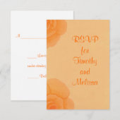 Cartes de notes RSVP, Roses orange fanés (Devant / Derrière)