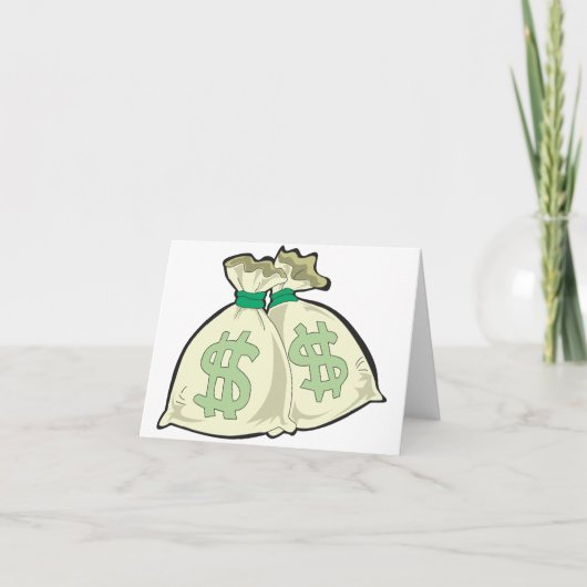 Cartes de notes Sacs d'argent (Devant)
