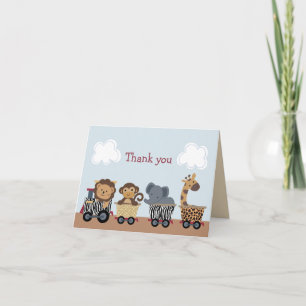 Cartes de notes Safari Jungle Animal Train