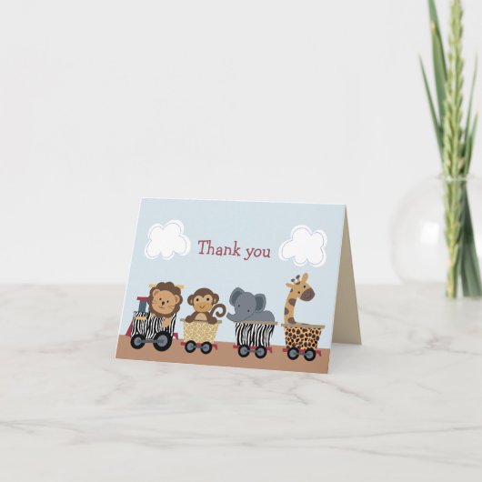 Cartes de notes Safari Jungle Animal Train (Devant)