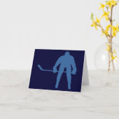 Cartes de notes Silhouette de hockey (Fleur jaune)