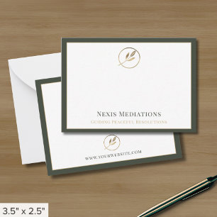 Cartes de notes simples et élégantes avec logo