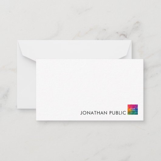 Cartes de notes simples et modernes Ajouter un log (Devant)