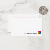 Cartes de notes simples et modernes Ajouter un log (Devant/Arrière en situation)