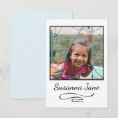 Cartes de notes simples pour enfants avec écriture (Devant / Derrière)