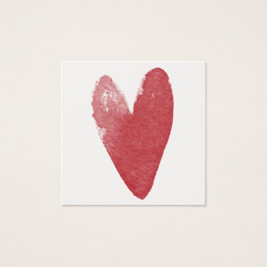 Cartes de notes simples, rouges, aquarelle 04 (Devant)