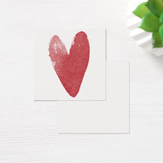 Cartes de notes simples, rouges, aquarelle 04 (Bureau)