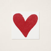 Cartes de notes simples, rouges, aquarelles 05 (Devant)