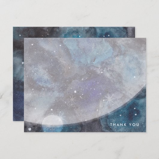 Cartes de notes Space Explorer Thank You (Devant / Derrière)
