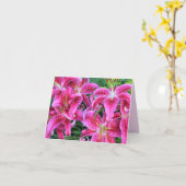Cartes de notes Stargazer Pink Oriental Lilies (Fleur jaune)